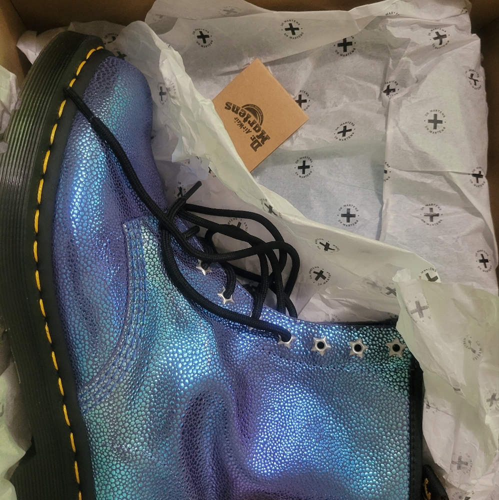 Dr. Martens Purple Rainbow Ray Boots